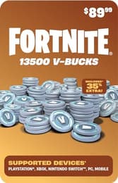 FORTNITE Digital V-Bucks 13500 Gift Card