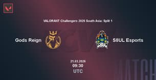 Gods Reign VS S8UL Esports Gods Reign VS S8UL Esports