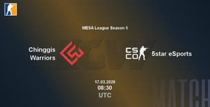 Chinggis Warriors VS 5star eSports Chinggis Warriors VS 5star eSports