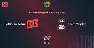 BetBoom Team VS Team Yandex