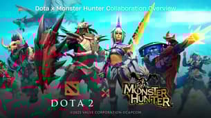 Visão geral da colaboração Dota x Monster Hunter