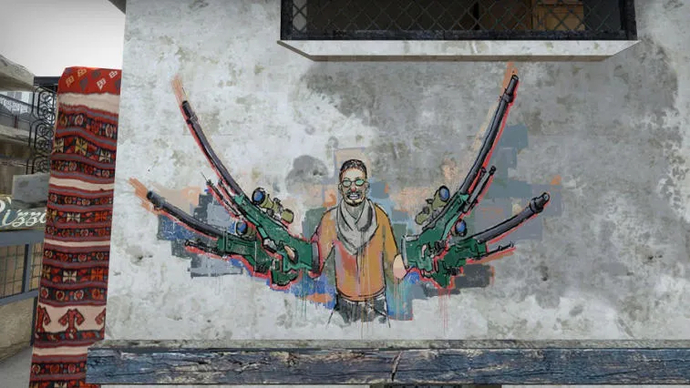 CS'nin Tarihi: GO hatıra grafiti. Fotoğraf 3