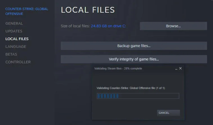 Systemet VAC kunne ikke bekræfte din spilsession - løsning på problemet med at starte spil i Steam. Photo 3