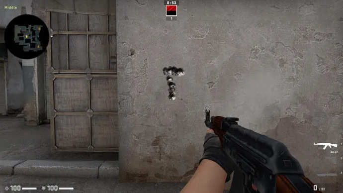 How to train the AK-47 spray in CS:GO. Photo 1