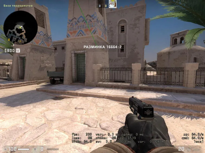 The guide on grenade throws at the middle of the map Anubis. Photo 1