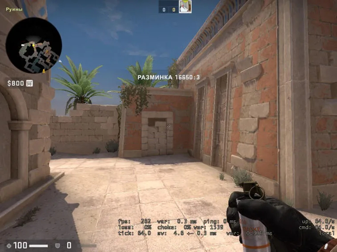 The guide on grenade throws at the middle of the map Anubis. Photo 10