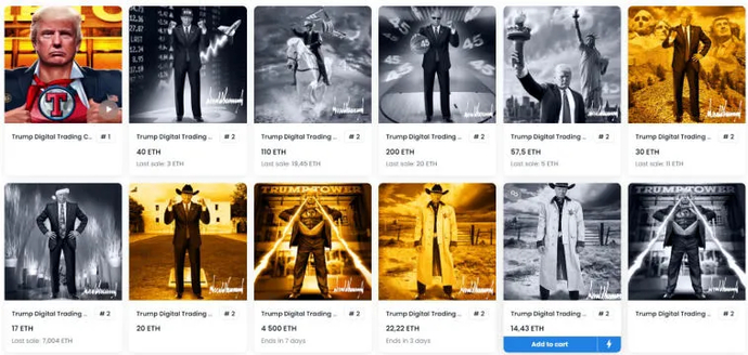 A ascensão e queda das NFT- Coleções Trump Digital Trading Cards. Photo 2