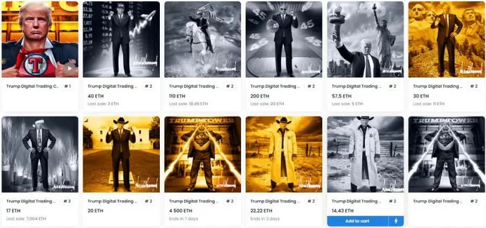 Ups and Downs of the NFT collection Trump Digital Trading Cards. Photo 2