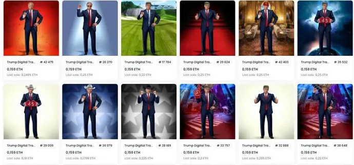 Ups and Downs of the NFT collection Trump Digital Trading Cards. Photo 3