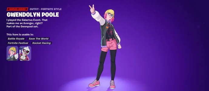 chapter 5 season 4 fortnite gwenpool skin