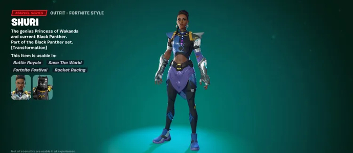 fortnite shuri skin chapter 5 season 4