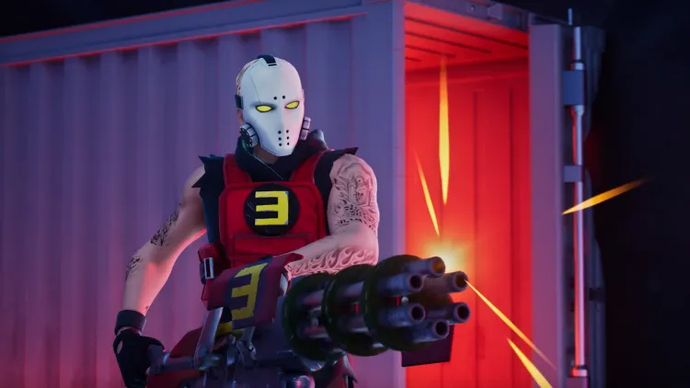 Slim Shady aka Eminem with machine gun in Fortnite Remix