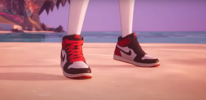 Nike Kicks (aka Shoes) in Fortnite Remix trailer - New level cosmetics in Fortnite 2024