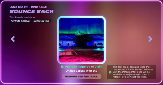 Fortnite Music Pass Season 6 Rewards