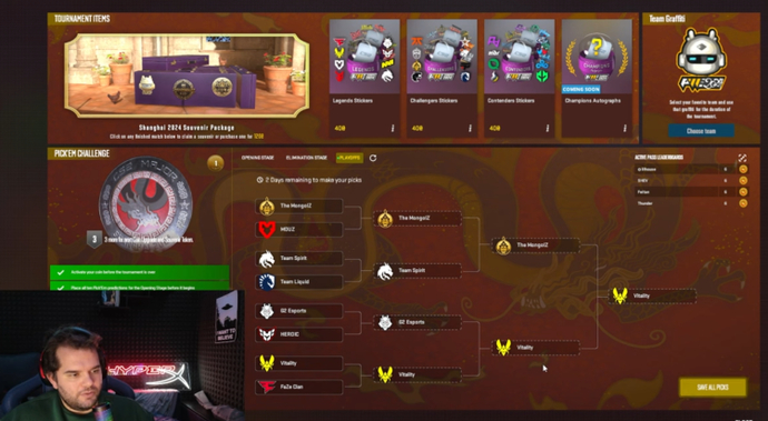 Best Shanghai Major CS2 Pick'Ems For Playoffs Stage: Final Steps at the Major 6