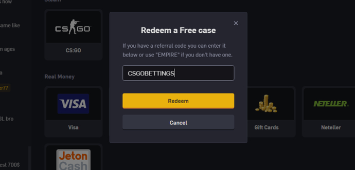 CSGOEmpire Referral Code “CSGOBETTINGS” & Bonus with Free Case: What You Need to Know 6