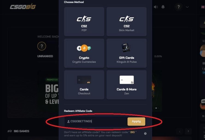 CSGOBig Promo Code with 5% Deposit Bonus + 3 Free Cases: Is It Worth It? 5