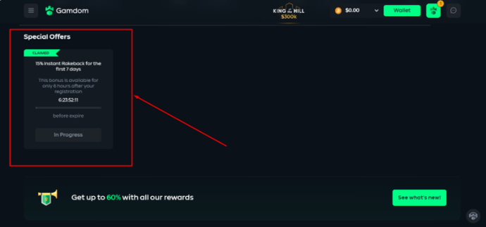 Use o código promocional Gamdom