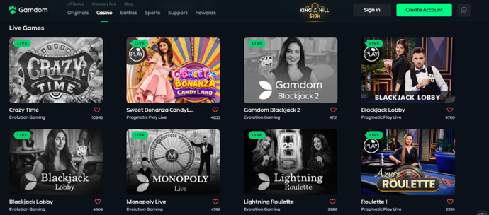 Use o código promocional Gamdom