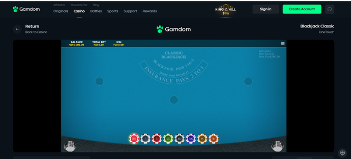 Use o código promocional Gamdom