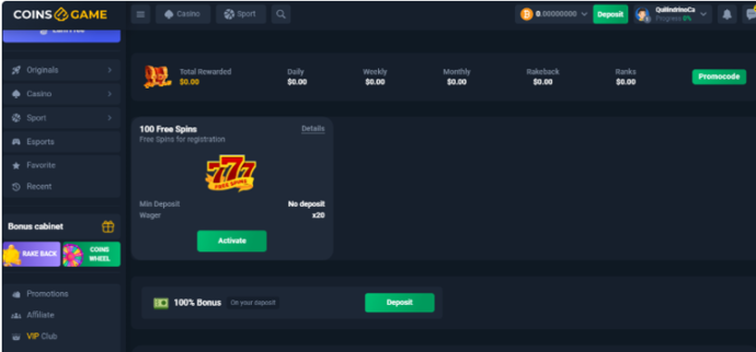Use o código promocional mais recente do Coins.Game.