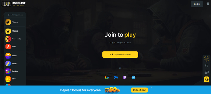 Código promocional CSGOFast “CSGOBETTINGSS” e bônus de indicação 1