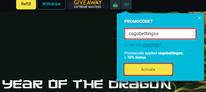 Código promocional CSGOFast “CSGOBETTINGSS” e bônus de indicação 5
