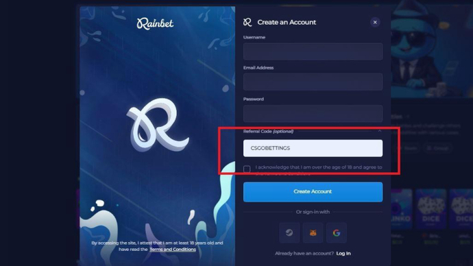Código promocional Rainbet