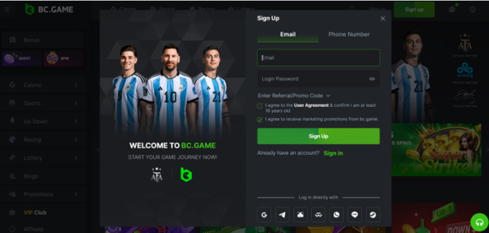 Código promocional BC.Game