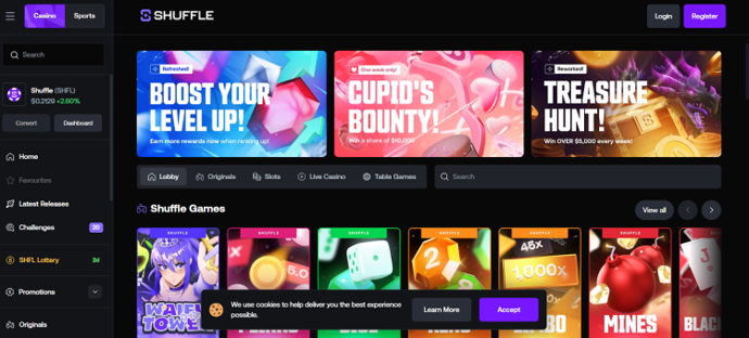 Shuffle Casino Promo Code 