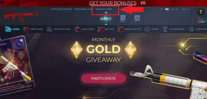 Código promocional BloodyCase