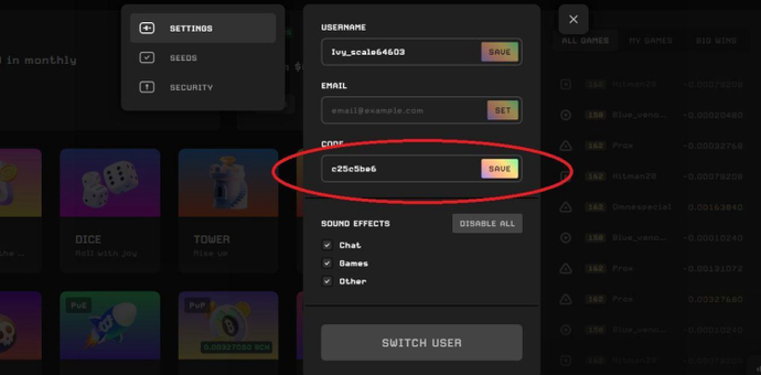 BCH.Games Voucher & Affiliate Code – “C25C5BE6” 4