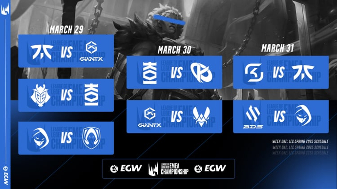 LEC Spring 2025 Schedul: week 1