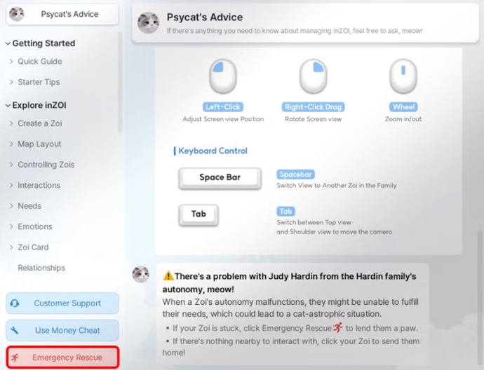Todos os Cheats inZOI – Facilite a vida do seu Zoi 3