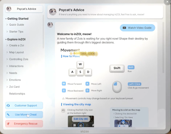 Todos os Cheats inZOI – Facilite a vida do seu Zoi 1