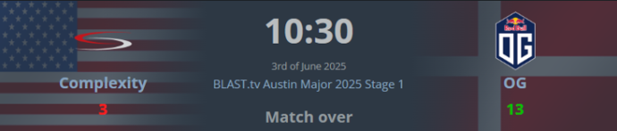 OG beat Complexity – Austin Major 2025 Stage 1 1