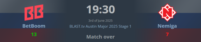 BetBoom beat Nemiga – Austin Major 2025 Stage 1 1