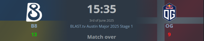 B8 defeat OG – Austin Major 2025 Stage 1 1