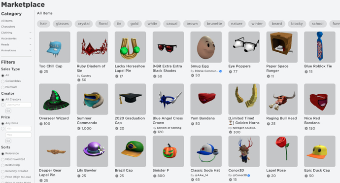 Roblox Avatar Shop