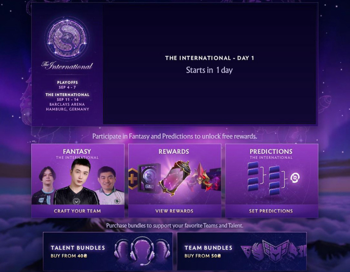 The International 2025 Playoffs Compendium Players Fantasy 1