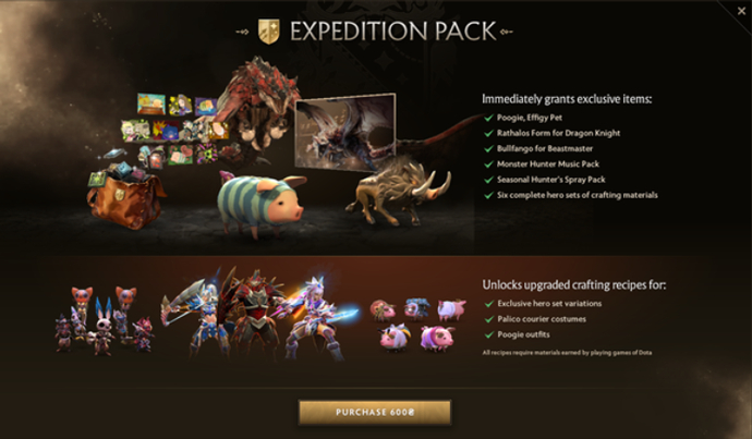 Dota x Monster Hunter Collaboration Overview 1