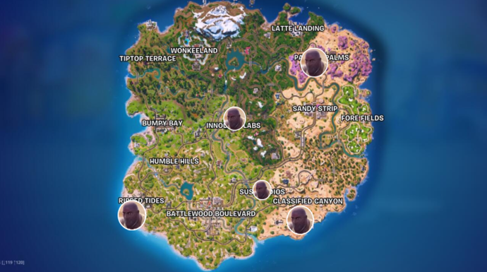 Fortnite Chapter 7 All Bosses, Their Locations and Rewards 3
