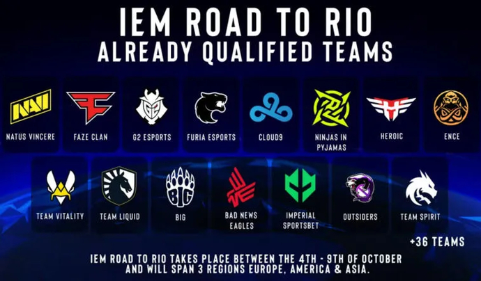 Muutettiin osallistujien määrää vuoden 2022 RMR- eurooppaturnauksiin IEM Rio Major. Photo 1