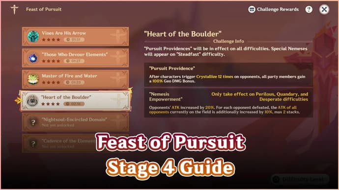 Novo evento de Genshin: Etapa 4 "Coração do Pedregulho" da Festa da Perseguição Novo evento de Genshin: Etapa 4 "Coração do Pedregulho" da Festa da Perseguição