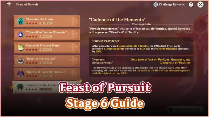 Novo evento de Genshin: Etapa 6 "Cadência dos Elementos" da Festa da Perseguição
