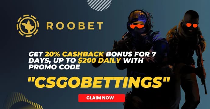 Roobet promosyon kodu "CSGOBETTINGS" - Para İadesi Bonusu Alın