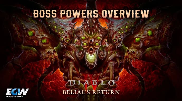 Diablo säsong 8 "Return of Belial" Nya viktiga mekaniker - Översikt över bosskrafter: Varje bosskraftfärdighet och hur man får dem