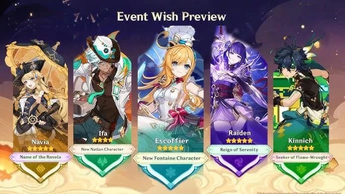 Genshin Impact Sürüm 5.6 Afişleri