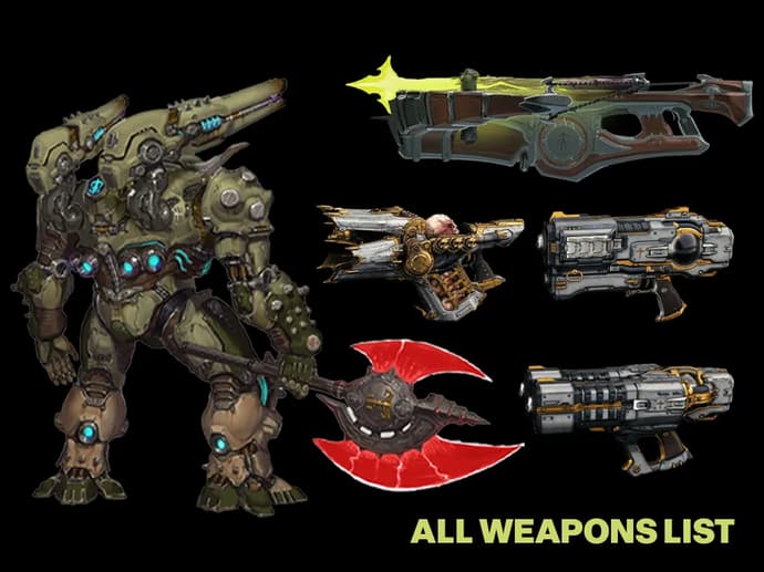 DOOM Dark Ages: Dark Dark: Kaikki pelissä saatavilla olevat aseet DOOM Dark Ages: Dark Dark: Kaikki pelissä saatavilla olevat aseet