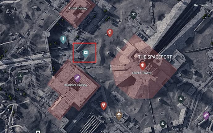 Hvor finder man våbenkasser i Arc Raiders: Rumhavn-kortet